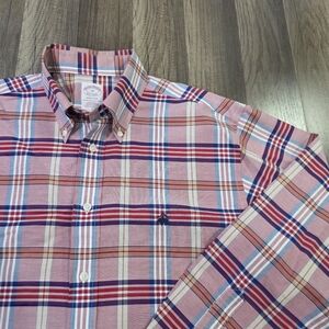 Brooks Brothers Madison Plaid Button Down Shirt Ivy League Preppy Academia. M